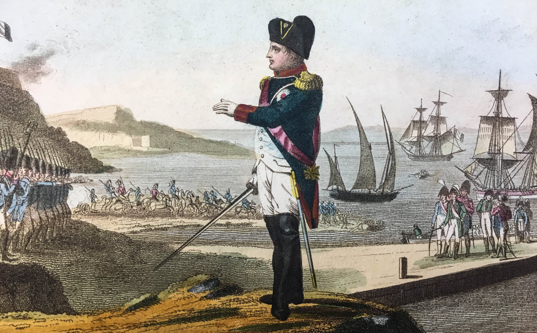 Napoleon reviewing troops